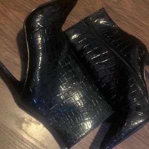 Leather heel boots